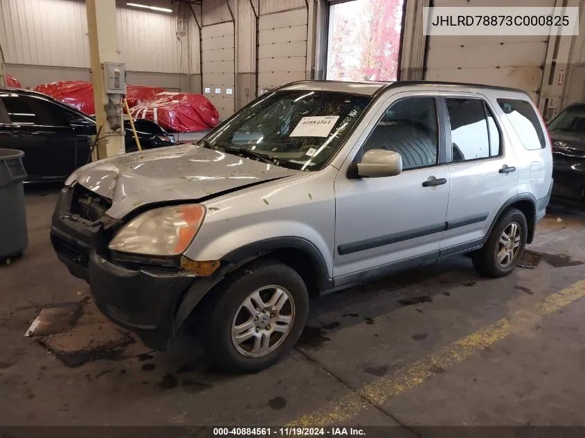 2003 Honda Cr-V Ex VIN: JHLRD78873C000825 Lot: 40884561