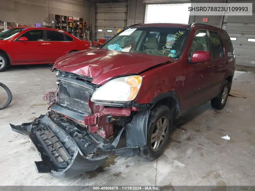 2003 Honda Cr-V Ex VIN: SHSRD78823U109993 Lot: 40906878