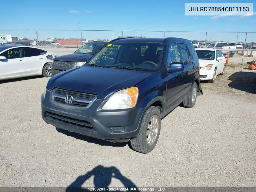 2004 Honda Cr-V VIN: JHLRD78854C811153 Lot: 12109203