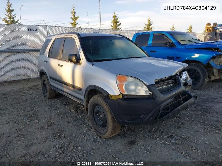 2004 Honda Cr-V VIN: JHLRD784X4C804129 Lot: 12120693