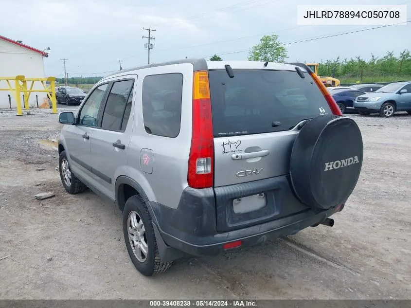 2004 Honda Cr-V Ex VIN: JHLRD78894C050708 Lot: 39408238