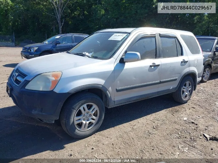 2004 Honda Cr-V Ex VIN: JHLRD78844C029667 Lot: 39628234