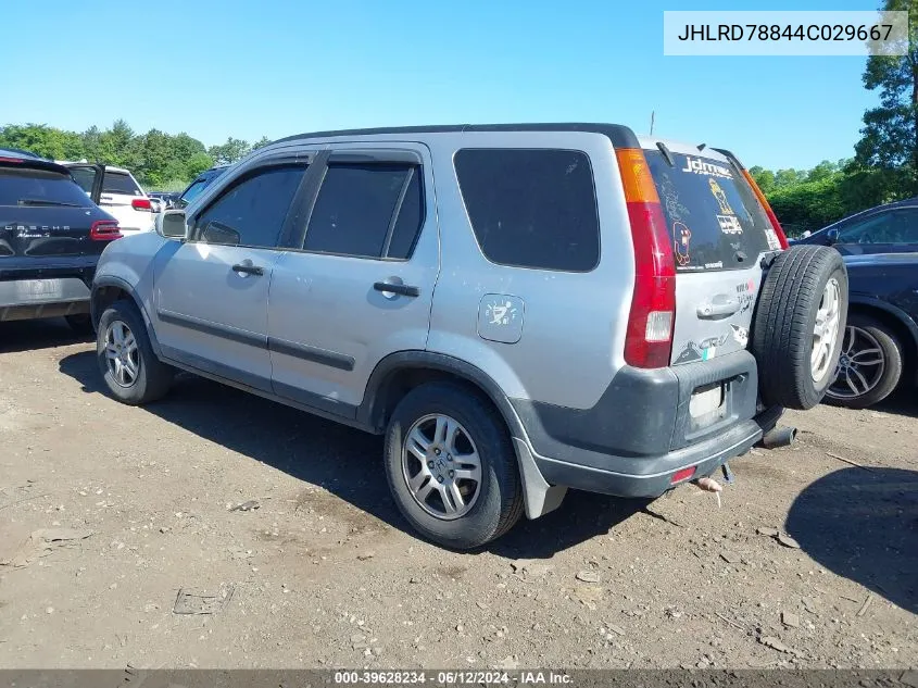 2004 Honda Cr-V Ex VIN: JHLRD78844C029667 Lot: 39628234