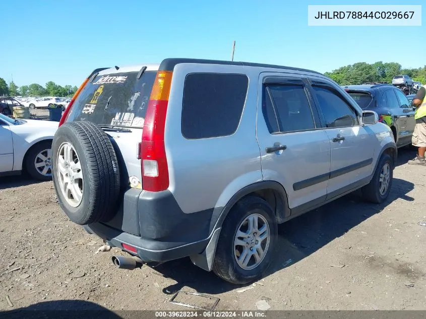 2004 Honda Cr-V Ex VIN: JHLRD78844C029667 Lot: 39628234