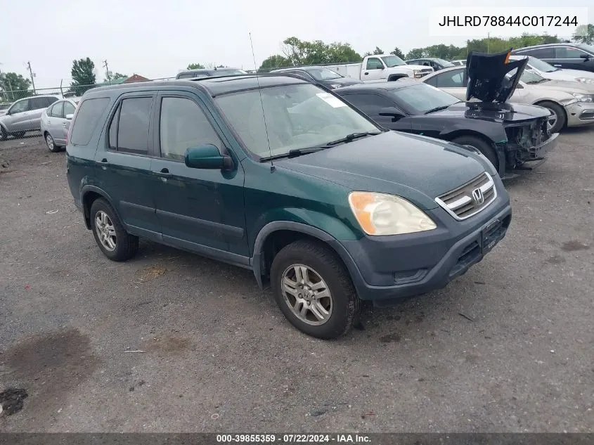 2004 Honda Cr-V Ex VIN: JHLRD78844C017244 Lot: 39855359