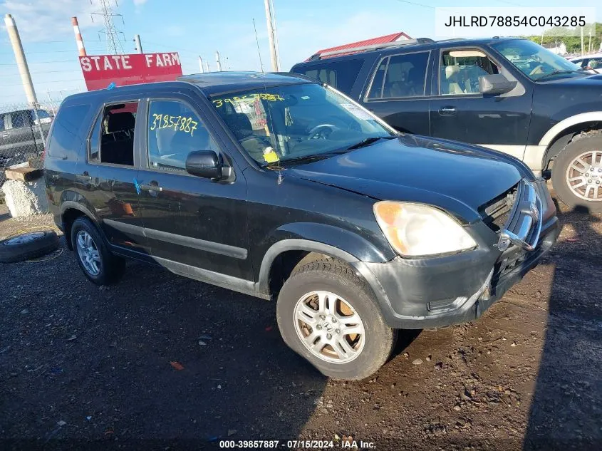 2004 Honda Cr-V Ex VIN: JHLRD78854C043285 Lot: 39857887