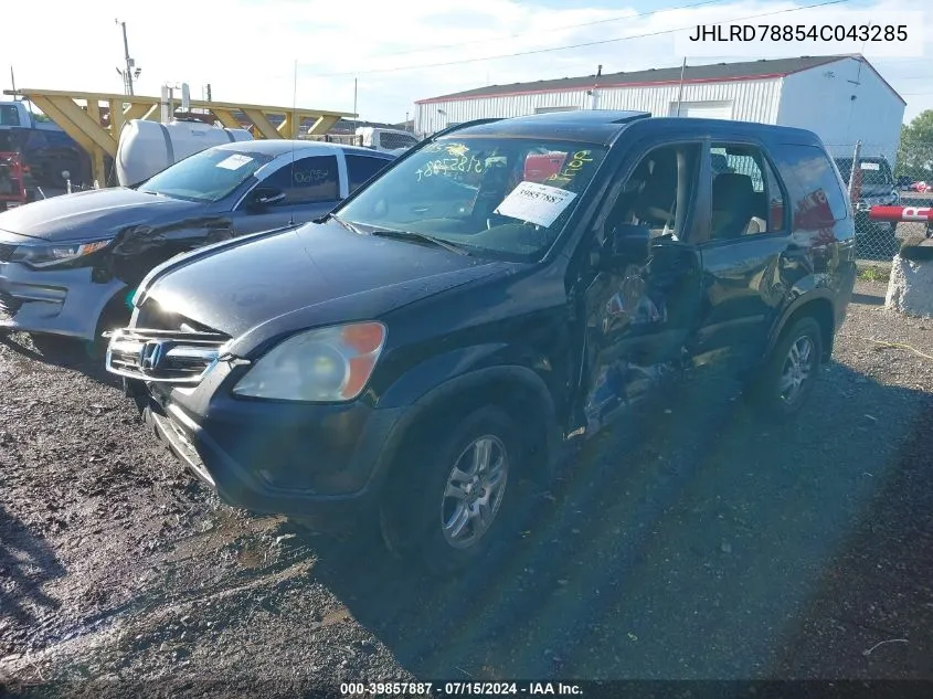 2004 Honda Cr-V Ex VIN: JHLRD78854C043285 Lot: 39857887