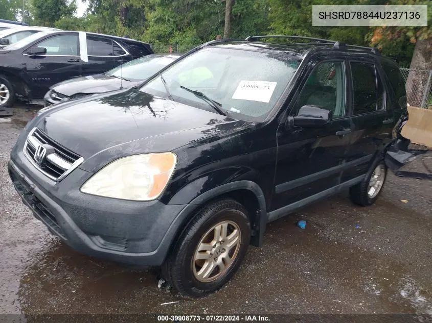 2004 Honda Cr-V Ex VIN: SHSRD78844U237136 Lot: 39908773