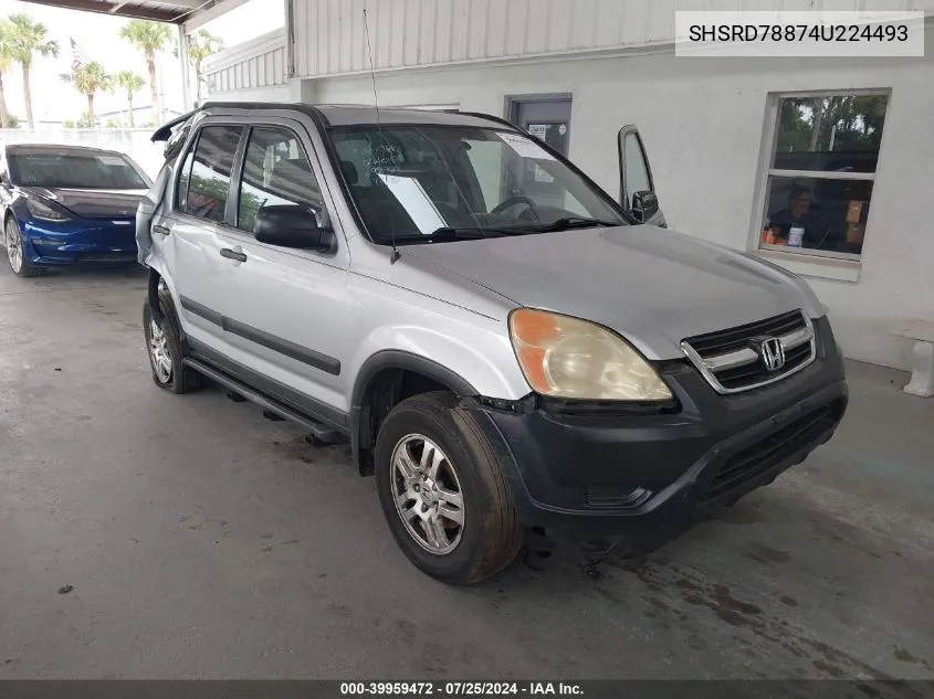 2004 Honda Cr-V Ex VIN: SHSRD78874U224493 Lot: 39959472