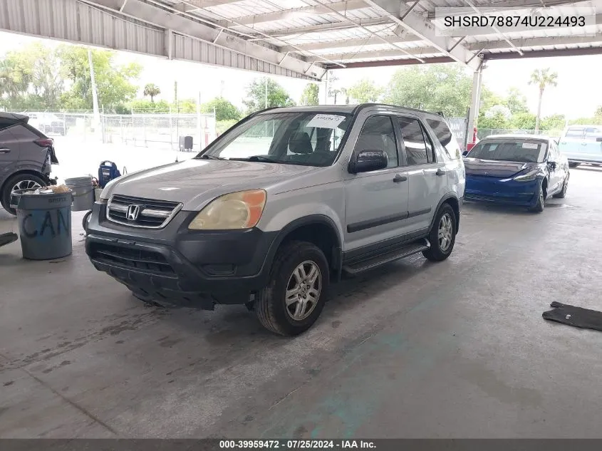 2004 Honda Cr-V Ex VIN: SHSRD78874U224493 Lot: 39959472