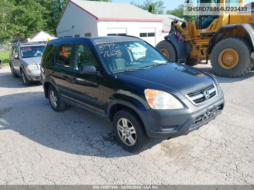 2004 Honda Cr-V Ex VIN: SHSRD78864U223433 Lot: 39997668