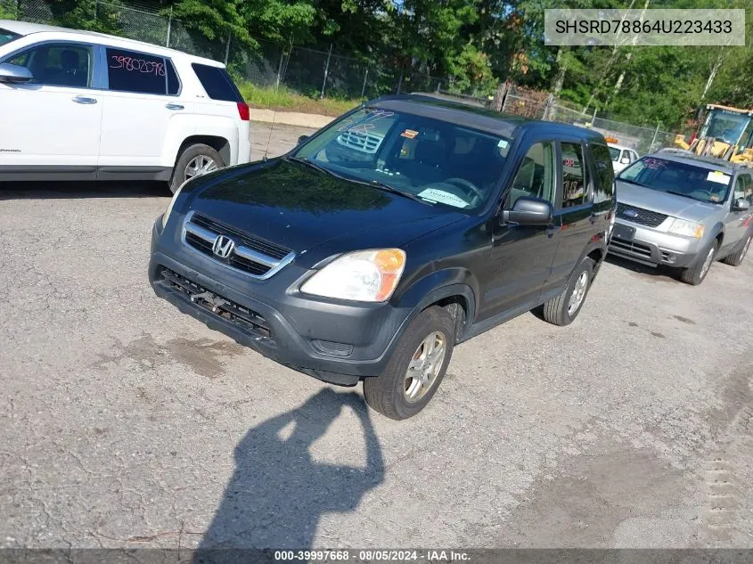 2004 Honda Cr-V Ex VIN: SHSRD78864U223433 Lot: 39997668