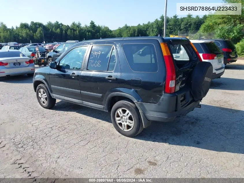 2004 Honda Cr-V Ex VIN: SHSRD78864U223433 Lot: 39997668