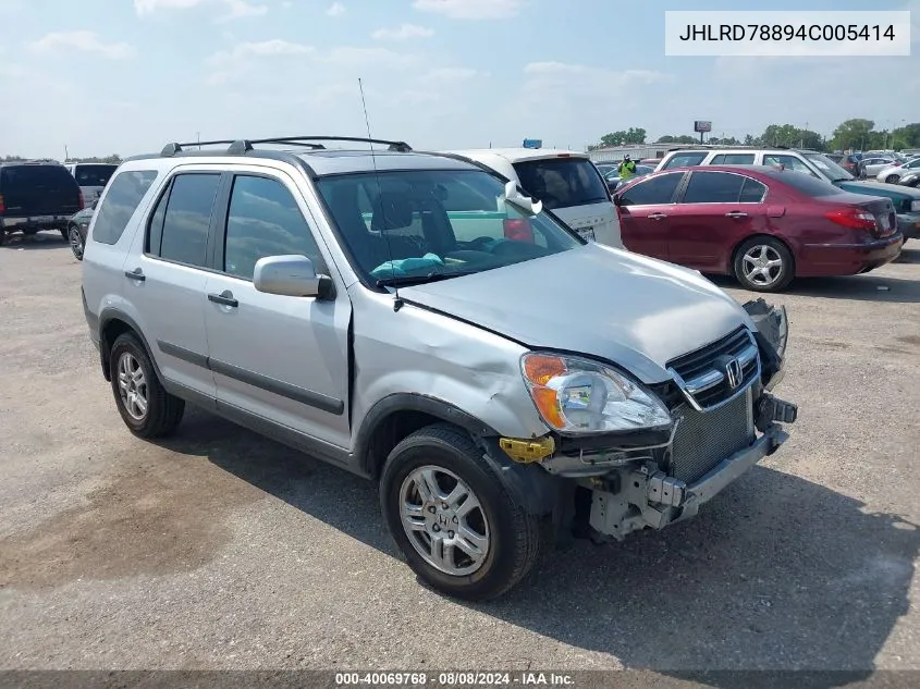 2004 Honda Cr-V Ex VIN: JHLRD78894C005414 Lot: 40069768