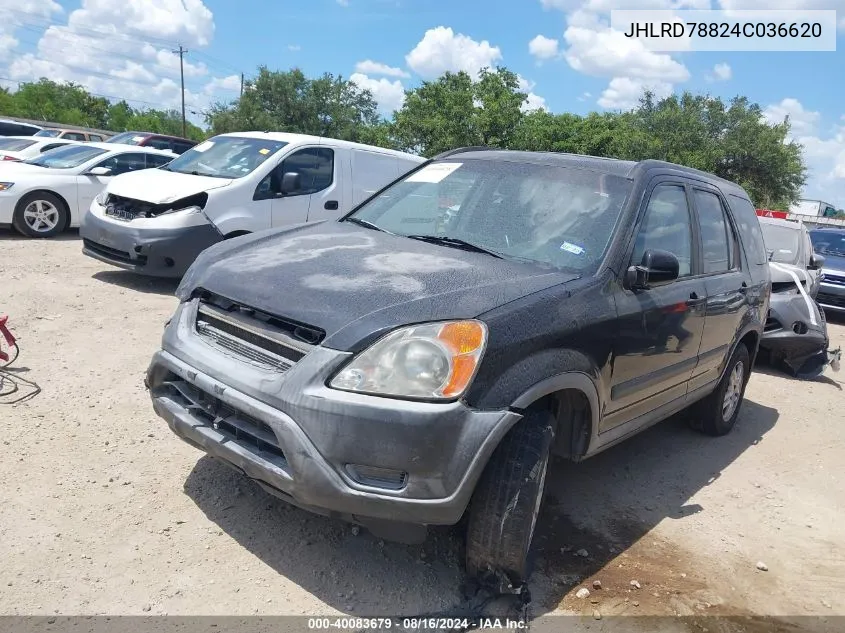 2004 Honda Cr-V Ex VIN: JHLRD78824C036620 Lot: 40083679