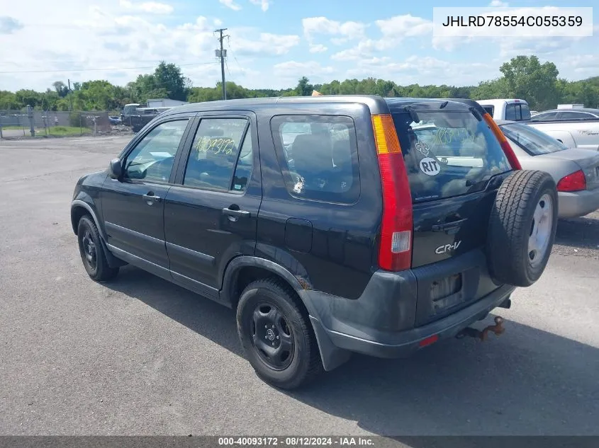 2004 Honda Cr-V Lx VIN: JHLRD78554C055359 Lot: 40093172