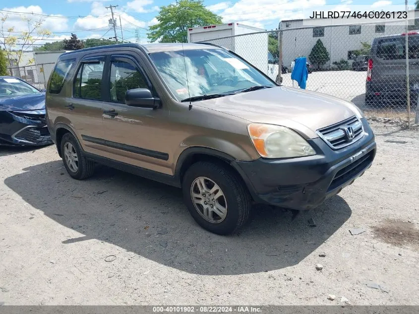 2004 Honda Cr-V Lx VIN: JHLRD77464C026123 Lot: 40101902