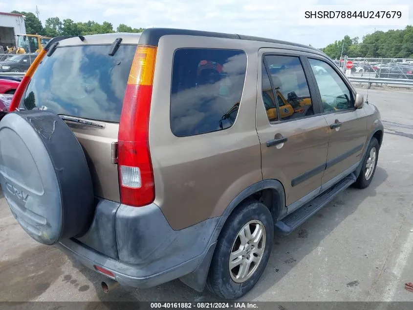 2004 Honda Cr-V Ex VIN: SHSRD78844U247679 Lot: 40161882