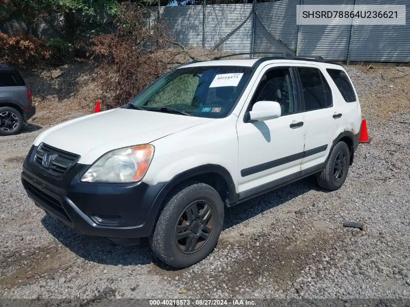 2004 Honda Cr-V Ex VIN: SHSRD78864U236621 Lot: 40218573