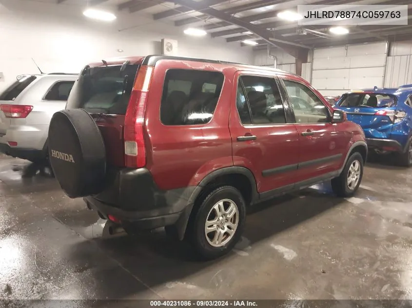 JHLRD78874C059763 2004 Honda Cr-V Ex