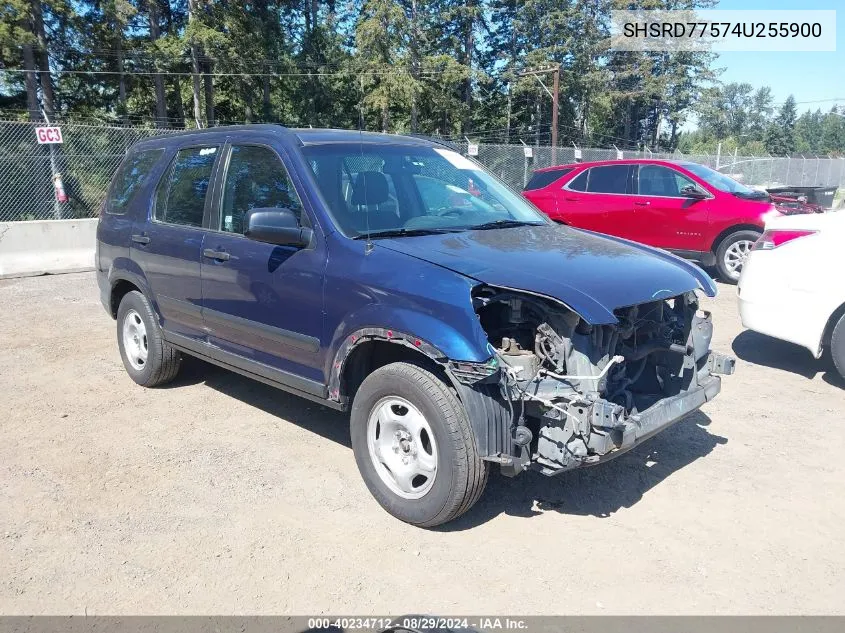 2004 Honda Cr-V Lx VIN: SHSRD77574U255900 Lot: 40234712