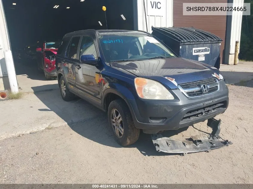 2004 Honda Cr-V Ex VIN: SHSRD788X4U224665 Lot: 40241431