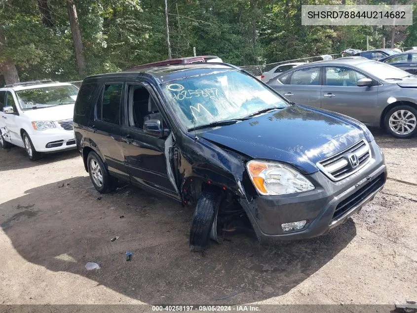 2004 Honda Cr-V Ex VIN: SHSRD78844U214682 Lot: 40258197