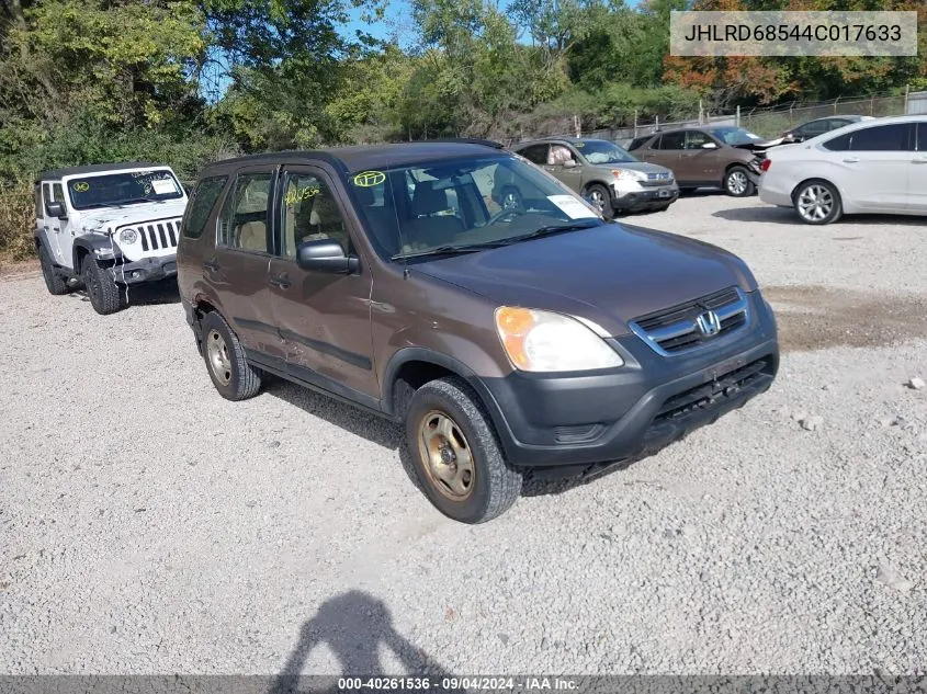 2004 Honda Cr-V Lx VIN: JHLRD68544C017633 Lot: 40261536