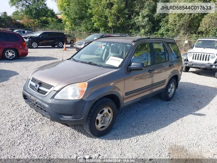 2004 Honda Cr-V Lx VIN: JHLRD68544C017633 Lot: 40261536