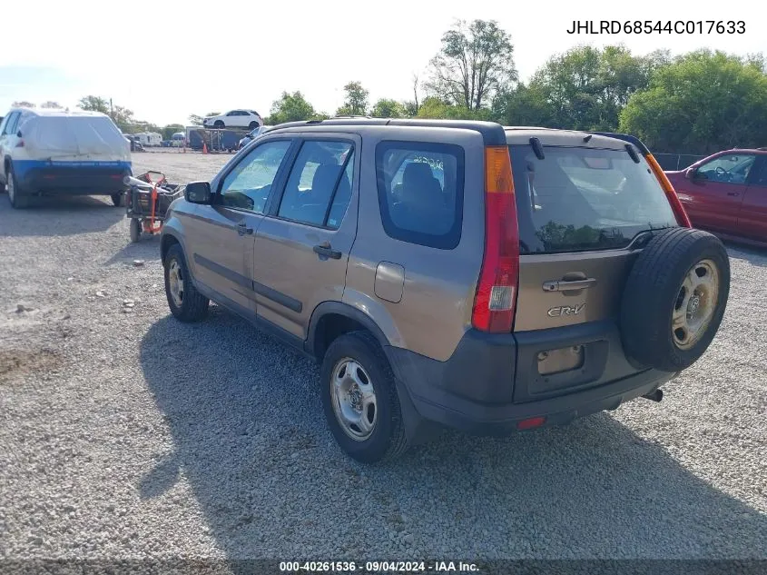 2004 Honda Cr-V Lx VIN: JHLRD68544C017633 Lot: 40261536