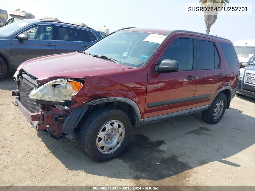 SHSRD78404U252701 2004 Honda Cr-V Lx