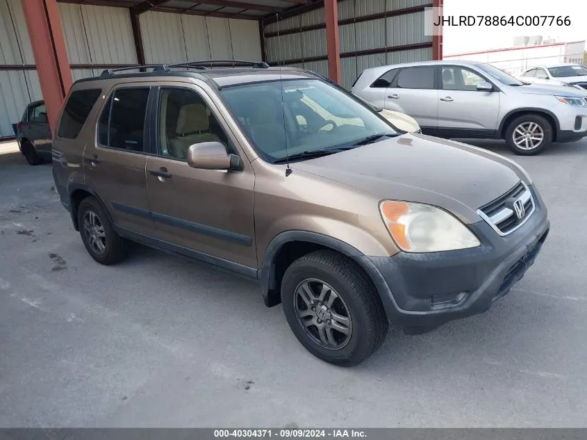 2004 Honda Cr-V Ex VIN: JHLRD78864C007766 Lot: 40304371