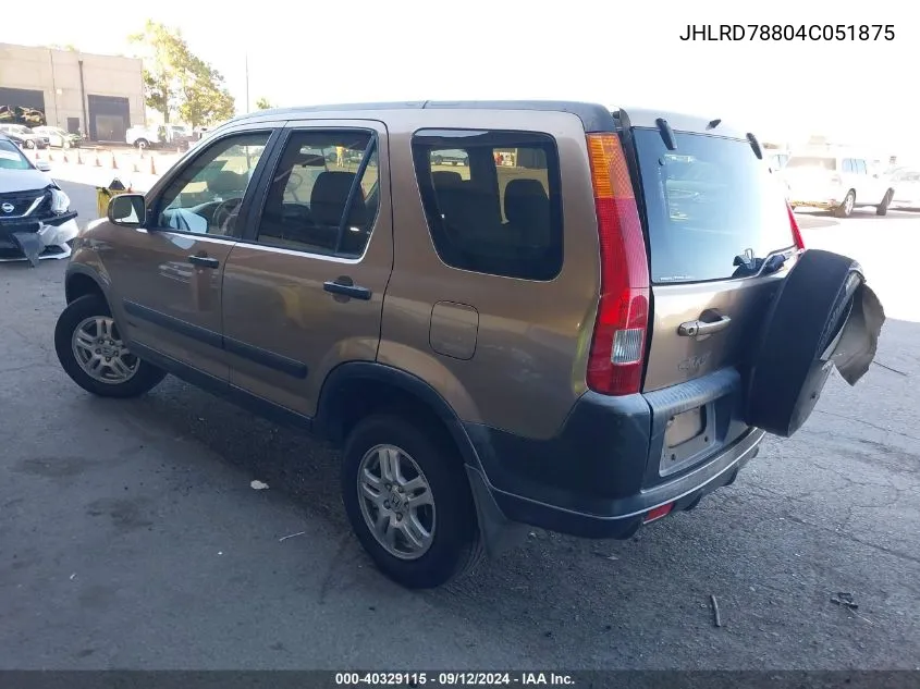 JHLRD78804C051875 2004 Honda Cr-V Ex