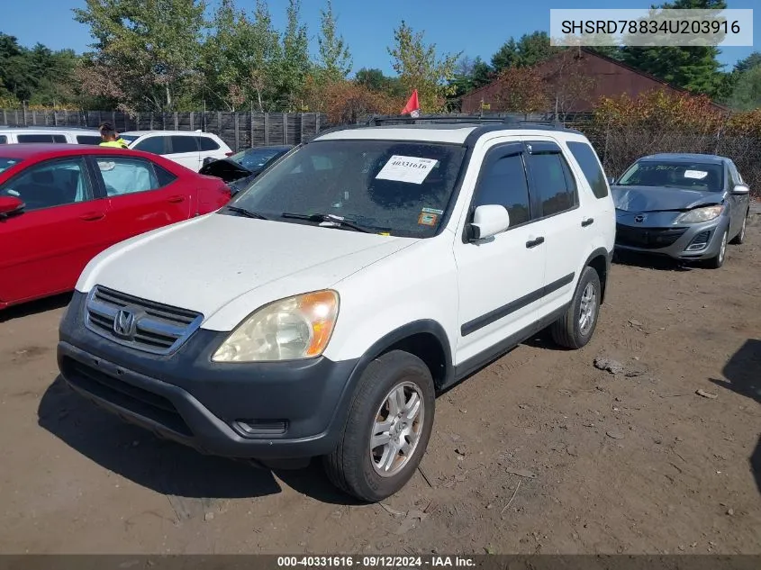 SHSRD78834U203916 2004 Honda Cr-V Ex