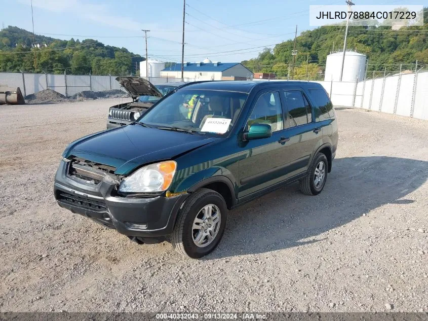 2004 Honda Cr-V Ex VIN: JHLRD78884C017229 Lot: 40332043