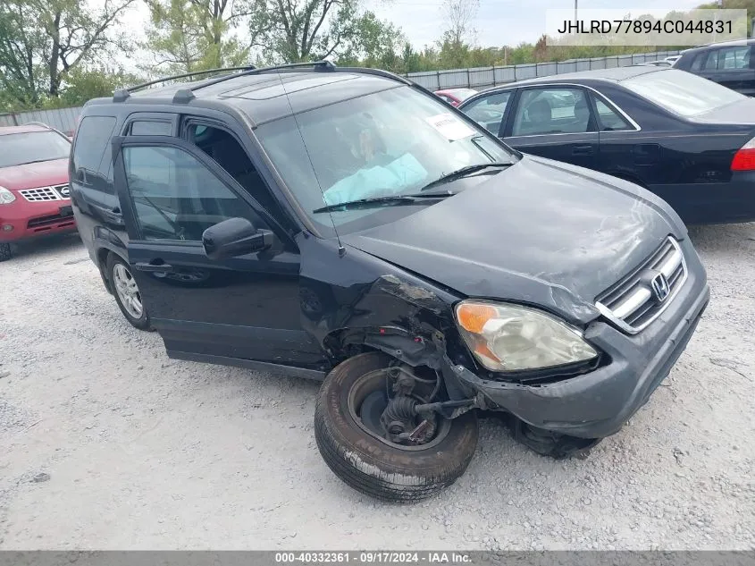 2004 Honda Cr-V Ex VIN: JHLRD77894C044831 Lot: 40332361