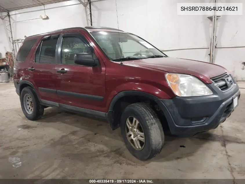 2004 Honda Cr-V Ex VIN: SHSRD78864U214621 Lot: 40335419