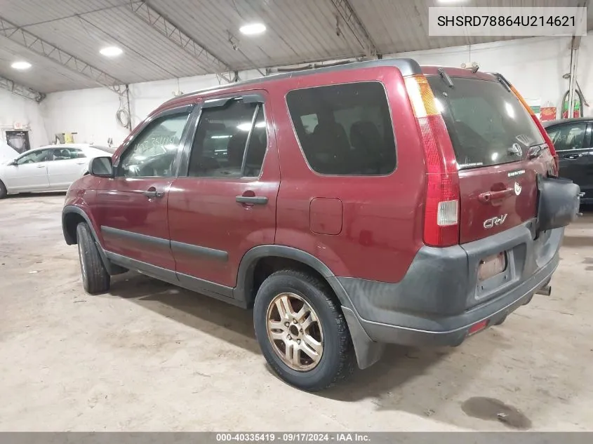 2004 Honda Cr-V Ex VIN: SHSRD78864U214621 Lot: 40335419