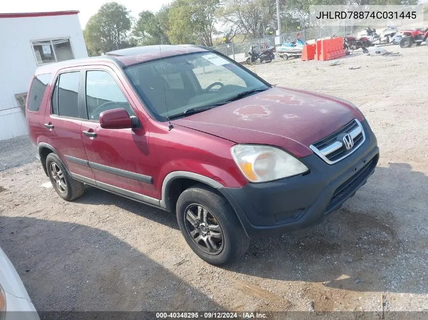 JHLRD78874C031445 2004 Honda Cr-V Ex