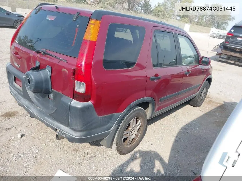 JHLRD78874C031445 2004 Honda Cr-V Ex