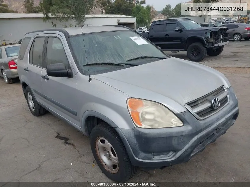 2004 Honda Cr-V Lx VIN: JHLRD78444C031268 Lot: 40350384