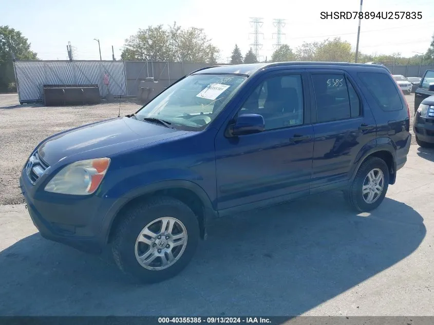 SHSRD78894U257835 2004 Honda Cr-V Ex