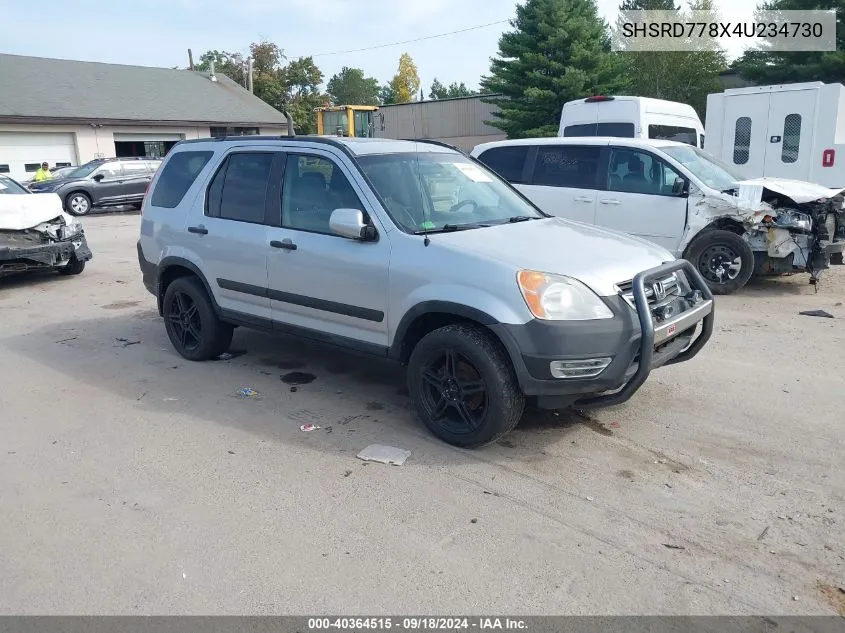 2004 Honda Cr-V Ex VIN: SHSRD778X4U234730 Lot: 40364515