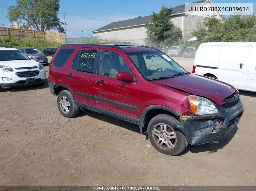 2004 Honda Cr-V Ex VIN: JHLRD788X4C019614 Lot: 40373042