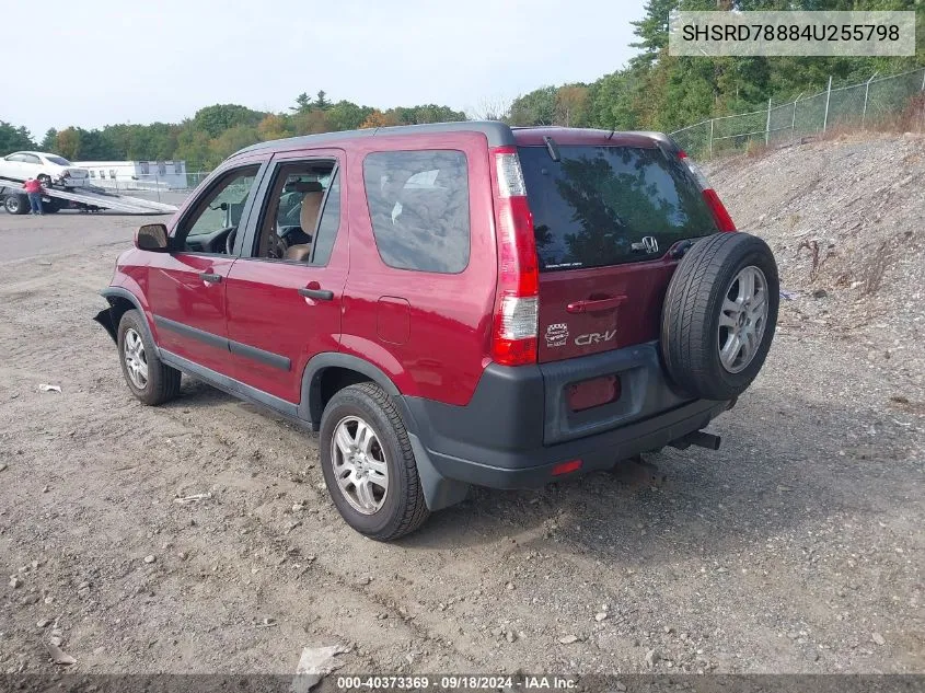 2004 Honda Cr-V Ex VIN: SHSRD78884U255798 Lot: 40373369