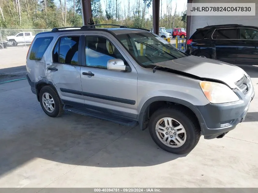 2004 Honda Cr-V Ex VIN: JHLRD78824C047830 Lot: 40394751