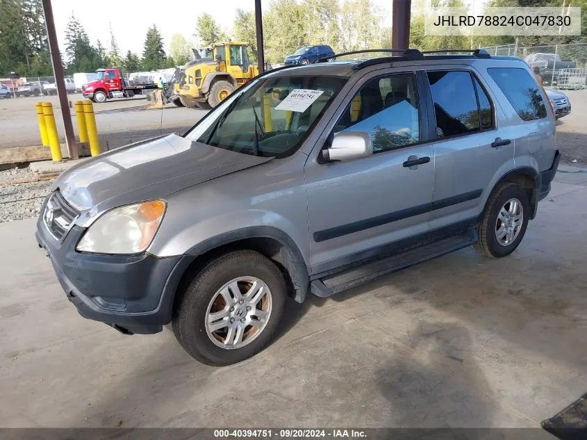 2004 Honda Cr-V Ex VIN: JHLRD78824C047830 Lot: 40394751