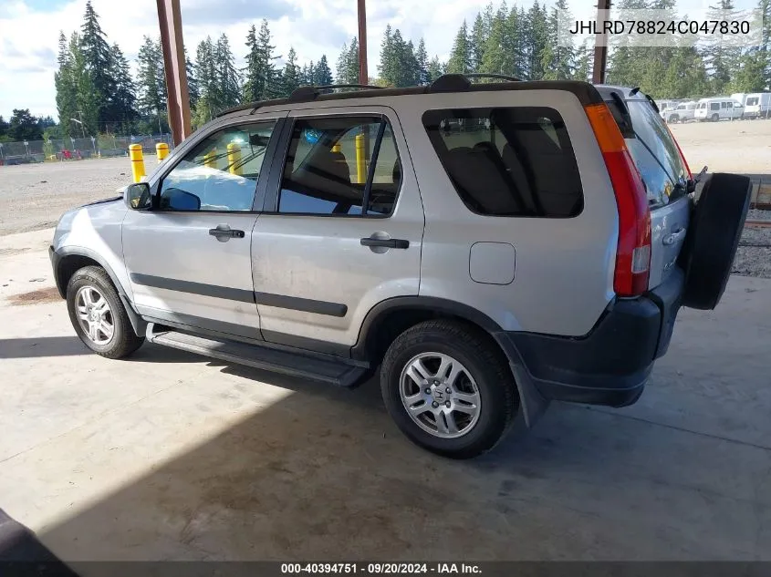 2004 Honda Cr-V Ex VIN: JHLRD78824C047830 Lot: 40394751