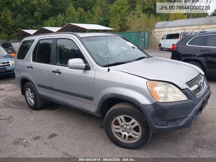 2004 Honda Cr-V Ex VIN: JHLRD78844C000220 Lot: 40413414