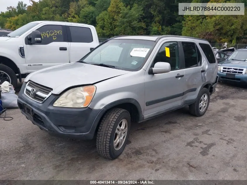 2004 Honda Cr-V Ex VIN: JHLRD78844C000220 Lot: 40413414